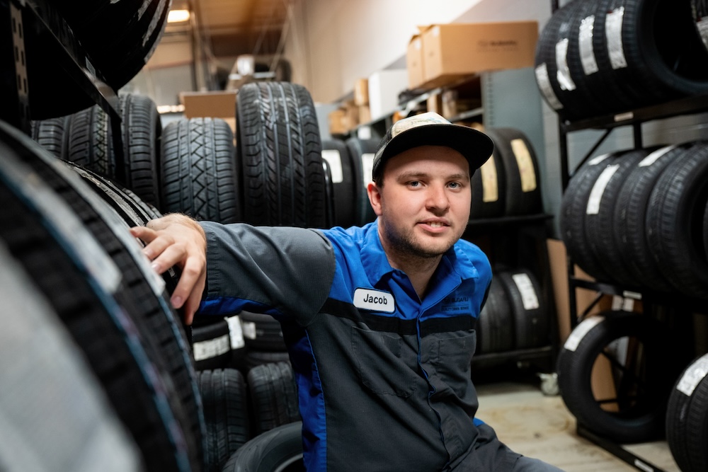 Jacob at work providing economic impact in Maryland by being gainfully employed