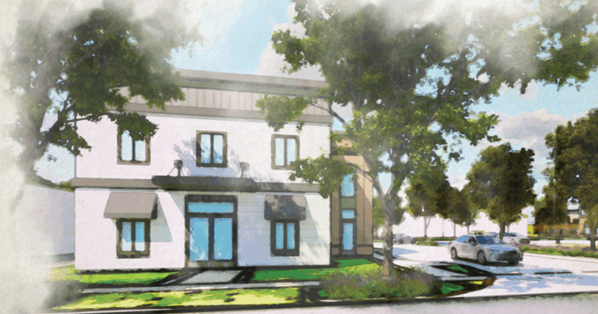 On Thursday, September 18, 2025, Fello will celebrate the opening of the first completed building of Easton Crossing. Rendering of the building