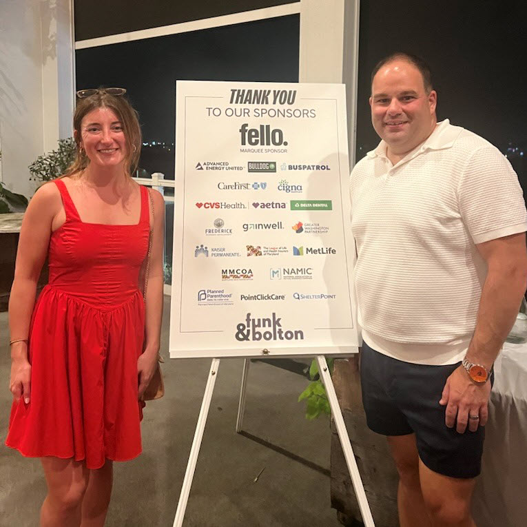 Rylie Shewbridge and Jonathon Rondeau at Funk & Bolton's annual MACo Reception