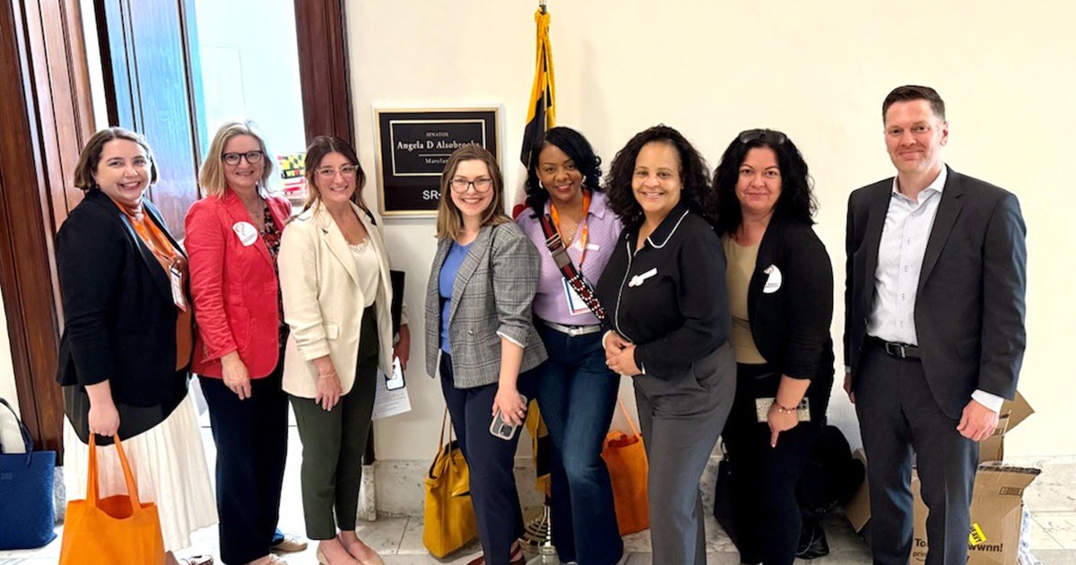 Fello joins advocates Ancor Hill Day 2025 - group of people standing in front of a Senator's office in DC